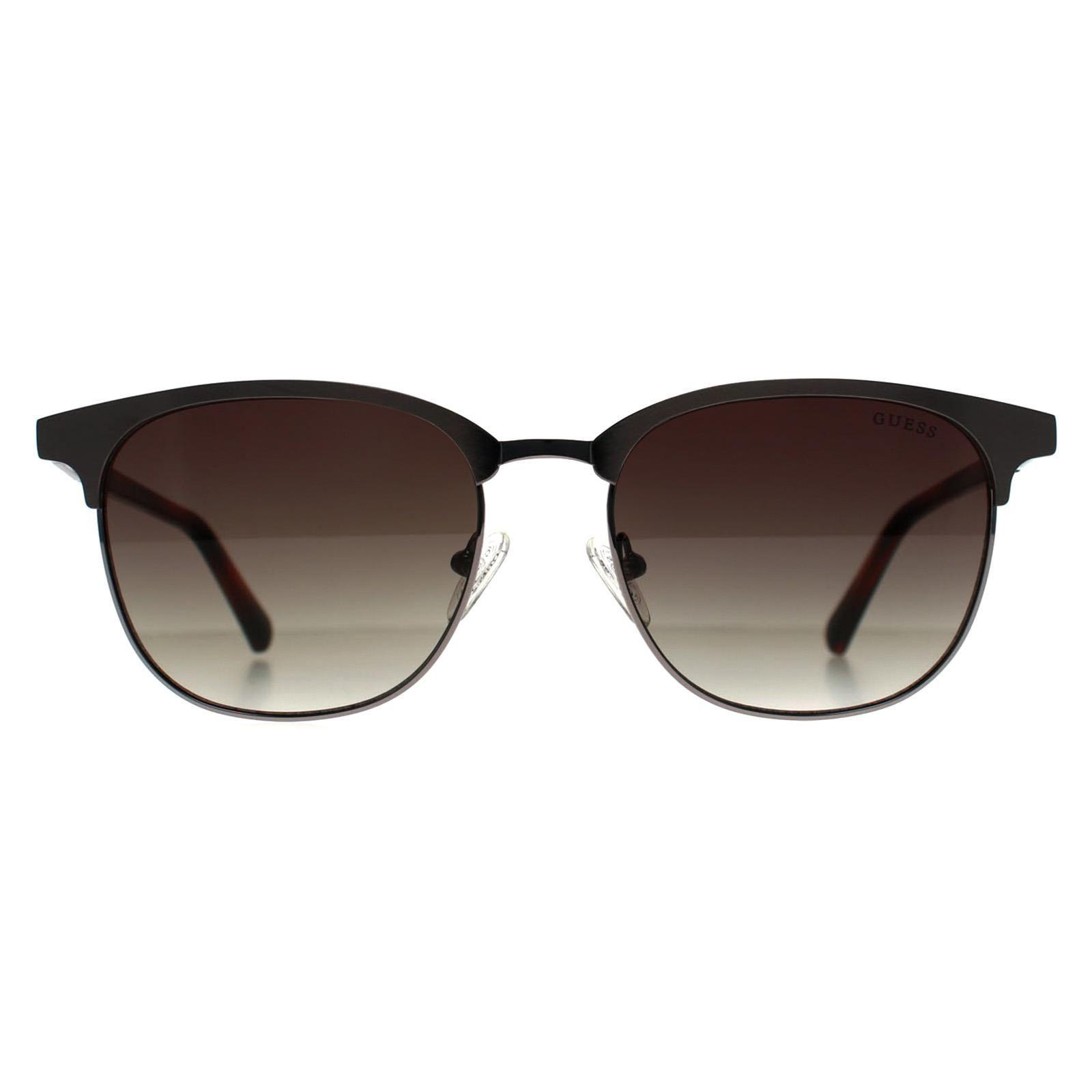 Semi Rimless Gunmetal Green Gradient GU00052 by GUESS