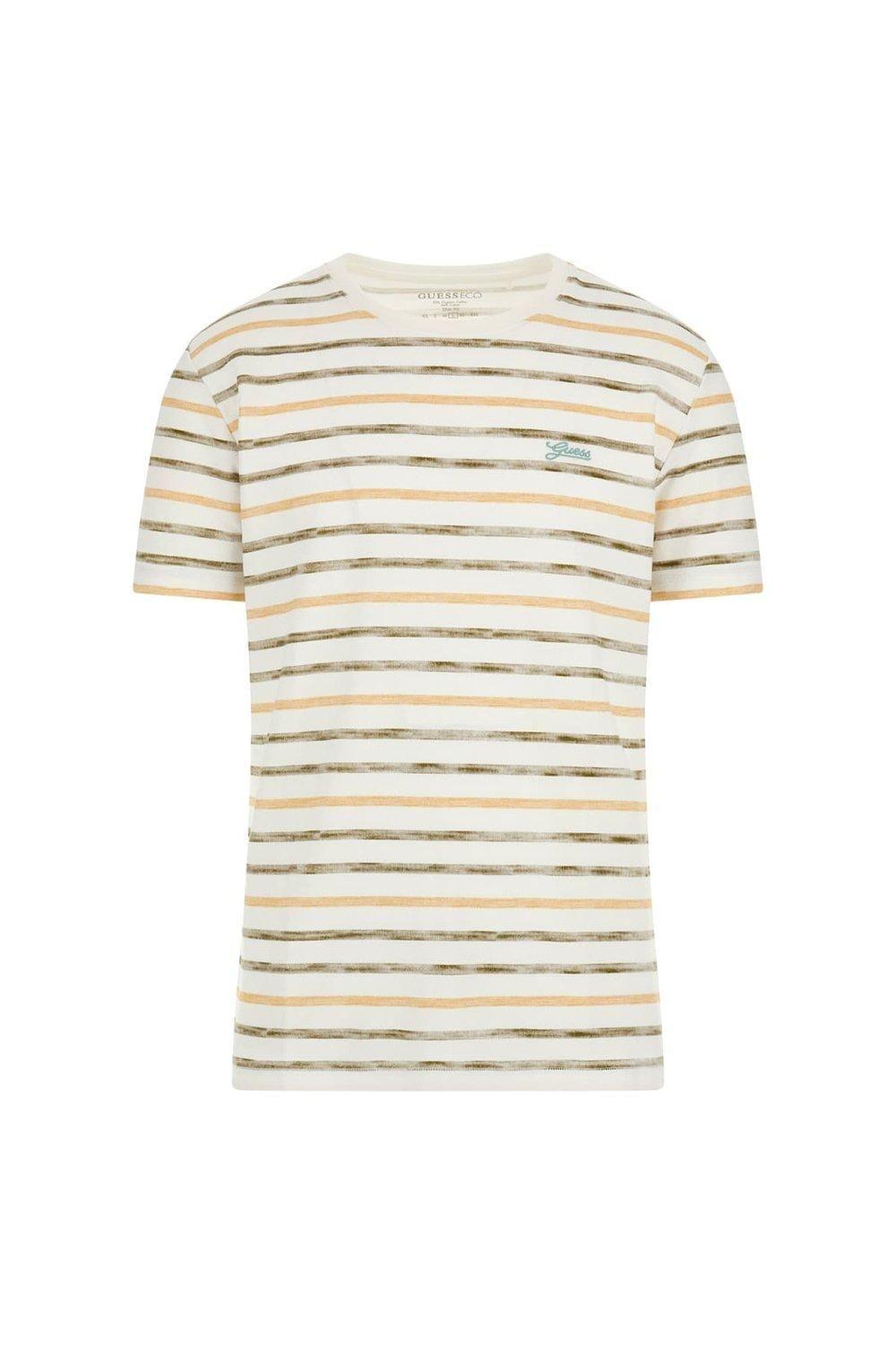 Striped Tee White by GUESS