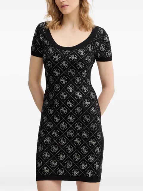 4G rhinestone-embellished mini dress by GUESS USA