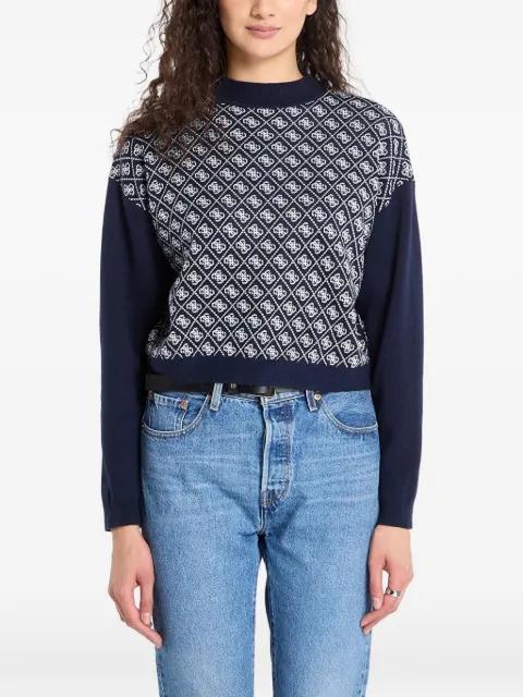 Aubrey monogram-pattern sweater by GUESS USA