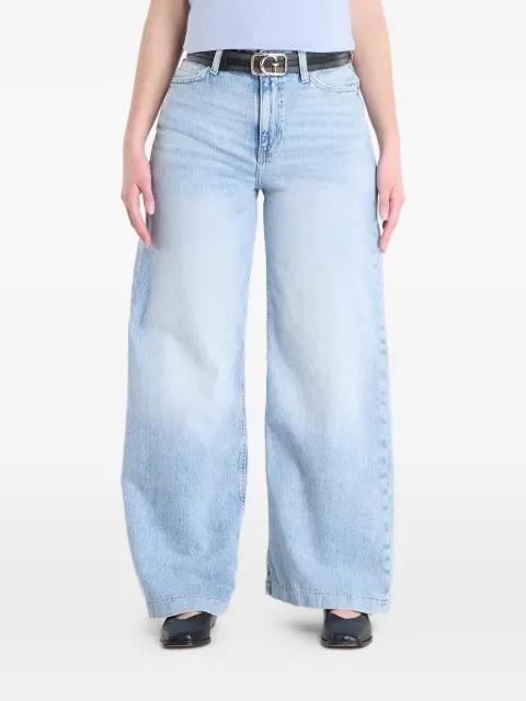 Bellagio faded-wash wide-leg jeans by GUESS USA