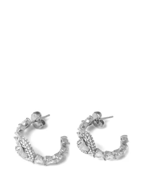 Beloved crystal-embellished heart earrings by GUESS USA