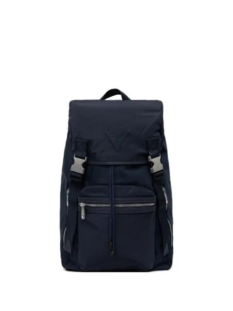 Berlin logo-patch buckle-fastening backpack by GUESS USA