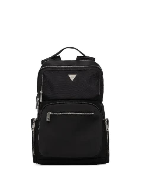 Berna logo-plaque multiple-pocket backpack by GUESS USA