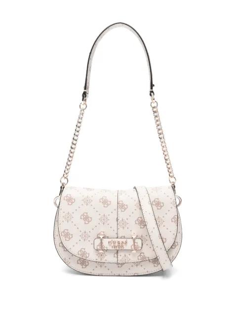 Carrie logo-plaque chain shoulder bag by GUESS USA