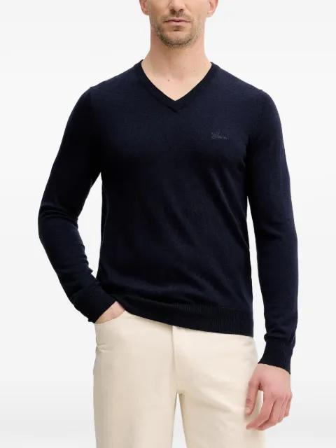 Daren logo-embroidered V-neck sweater by GUESS USA