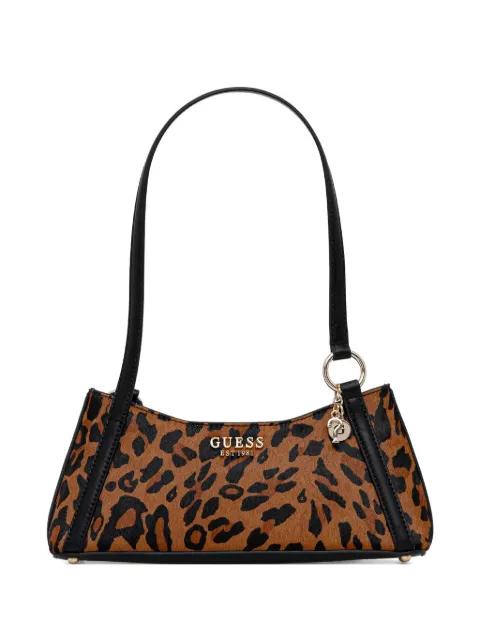 Domitilla leopard print charm tote bag by GUESS USA