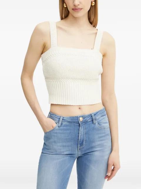 Erynn cable-knit ribbed top by GUESS USA