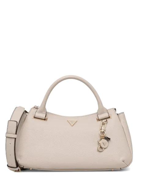 Evie pebbled logo-plaque tote bag by GUESS USA