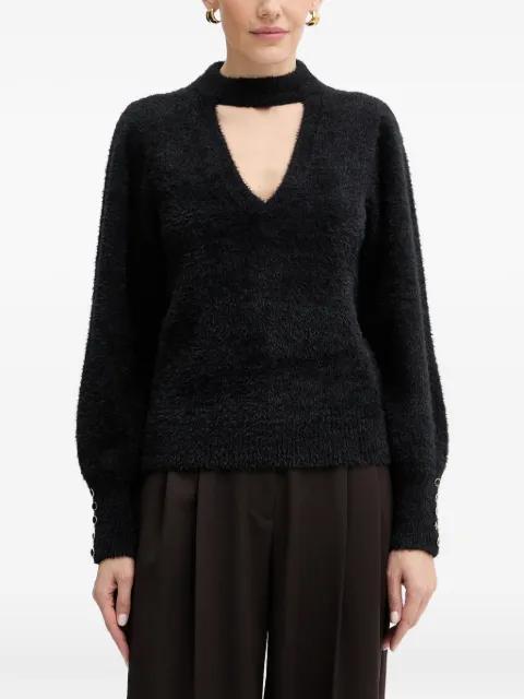 Fuzzy  cut-out sweater by GUESS USA