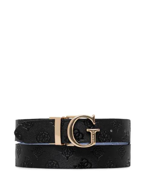 James logo-embossed reversible belt by GUESS USA