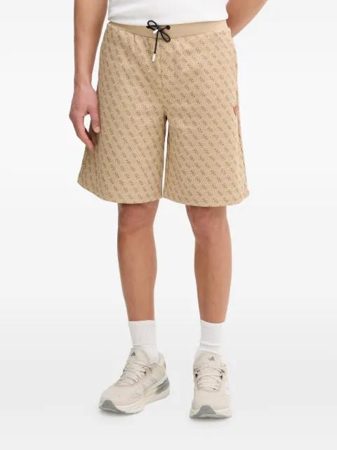 Korbin monogram-pattern drawstring shorts by GUESS USA