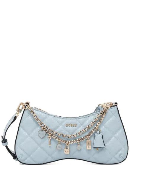 Libby quilted charm-detail shoulder bag by GUESS USA