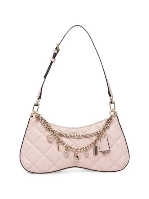 Libby quilted charm-embellished shoulder bag by GUESS USA