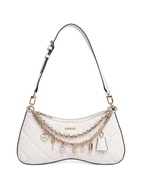 Libby quilted charm-embellished shoulder bag by GUESS USA