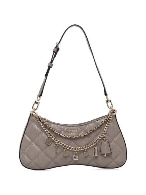 Libby quilted charm-embellished shoulder bag by GUESS USA