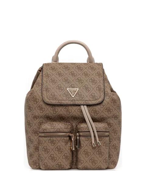 Manhattan monogram flap backpack by GUESS USA