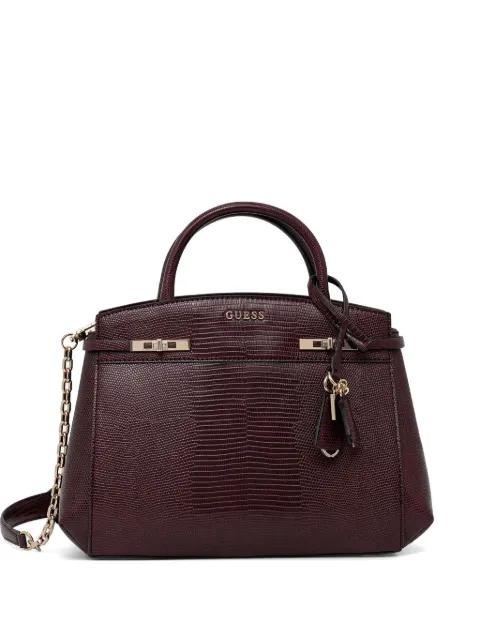 Melinda lizard-effect tote bag by GUESS USA