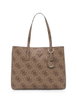 Meridian monogram-print logo-plaque tote bag by GUESS USA Meridian monogram-print logo-plaque tote bag by GUESS USA