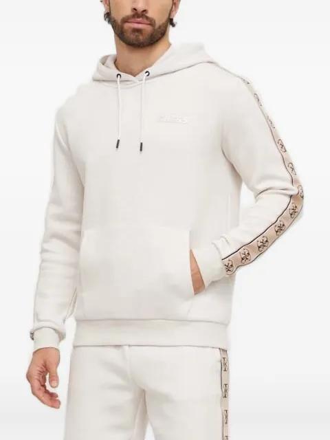 Mickey logo-tape hoodie by GUESS USA