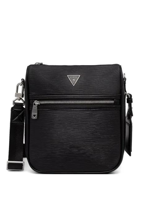 Milano logo-plaque textured messenger bag by GUESS USA