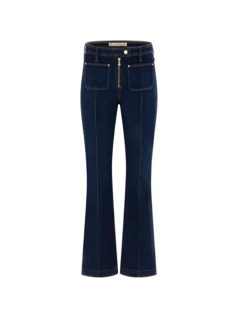 Nicky zip-detail straight-leg denim jeans by GUESS USA