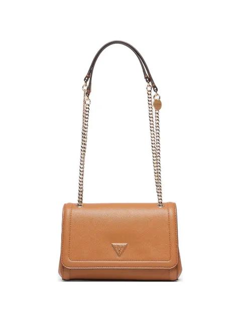 Noelle II logo-plaque crosshatch-texture backpack by GUESS USA