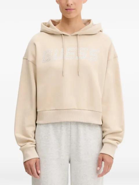 Primula logo-detail cotton hoodie by GUESS USA