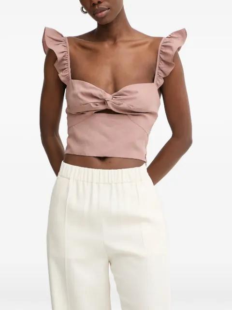 Rossana ruffled cropped blouse by GUESS USA