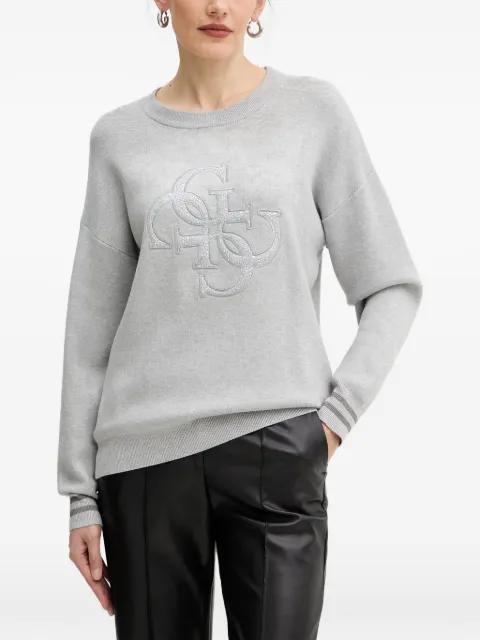 Studded logo-detail sweater by GUESS USA
