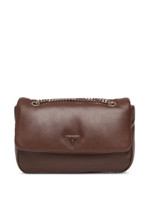 Sunetra padded logo-plaque shoulder bag by GUESS USA