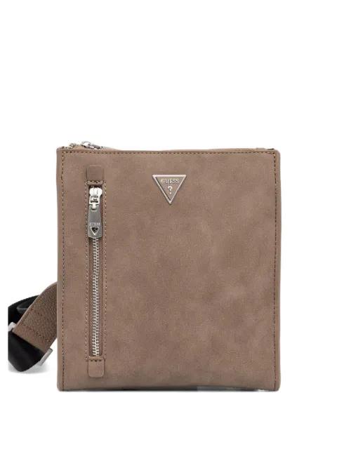 Torino logo-plaque messenger bag by GUESS USA