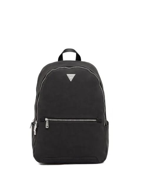 Torino logo-plaque zipped backpack by GUESS USA