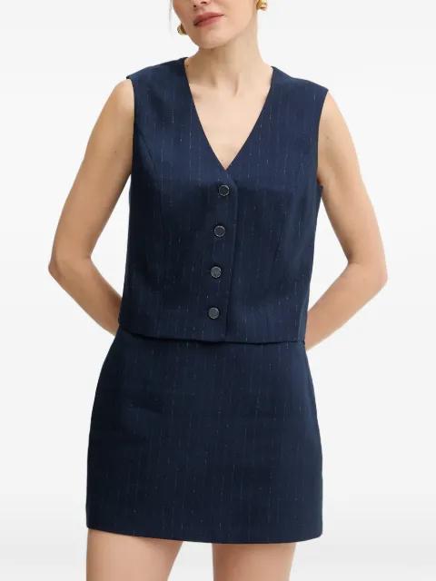 V-neck pinstripe vest by GUESS USA