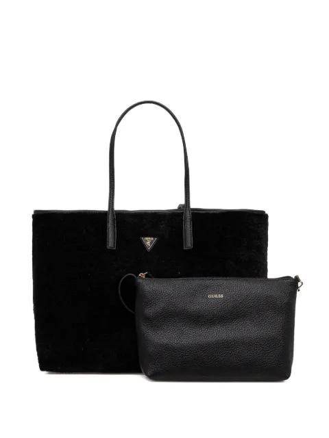 Victoria logo-plaque tote bag by GUESS USA