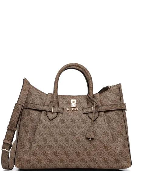 Yesba monogram-print padlock-detail tote bag by GUESS USA