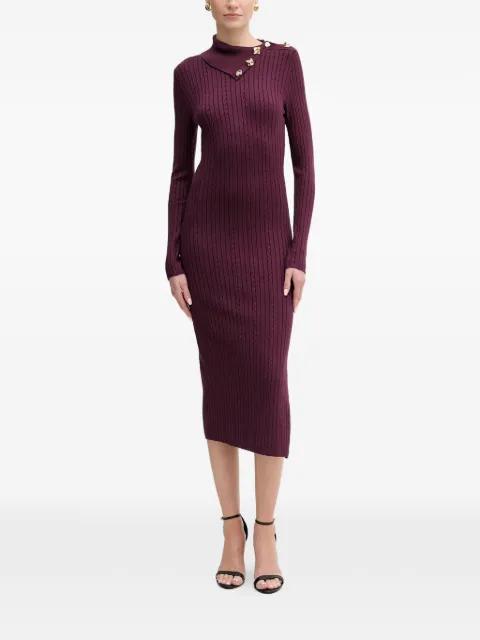 asymmetric-neck midi dress by GUESS USA