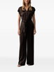 belted cap-sleeve jumpsuit by GUESS USA belted cap-sleeve jumpsuit by GUESS USA