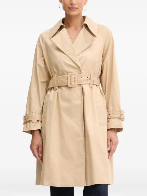 belted cuff-detail trench & raincoat by GUESS USA
