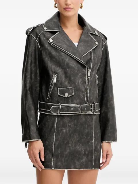 belted zip jacket by GUESS USA