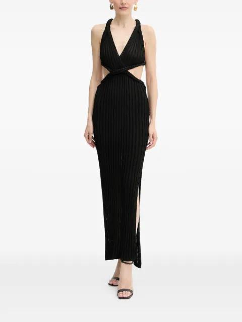 braided-detail cut-out maxi dress by GUESS USA