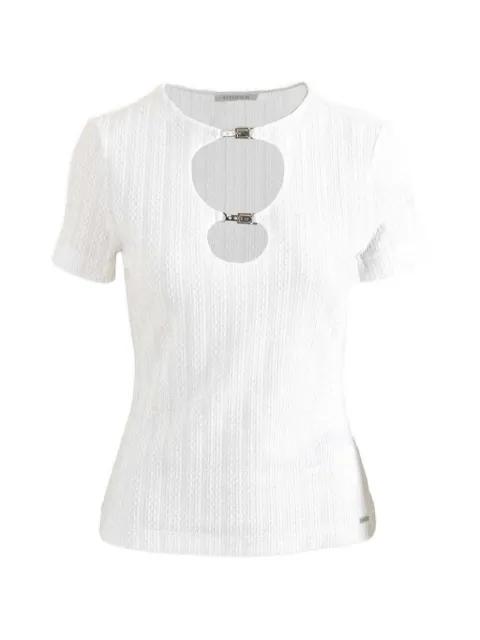 buckle-detail cut-out T-shirt by GUESS USA