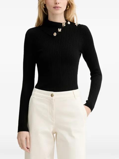 button-detail cable-knit sweater by GUESS USA
