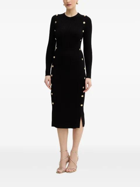 button-embellished midi dress by GUESS USA