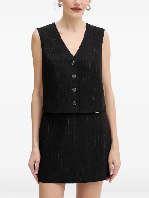 button pinstripe top by GUESS USA
