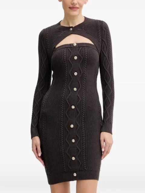 buttoned cable-knit dress set by GUESS USA