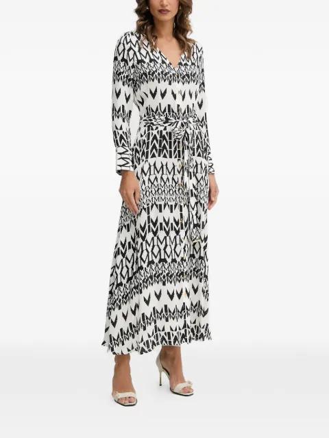 buttoned geometric-print maxi dress by GUESS USA
