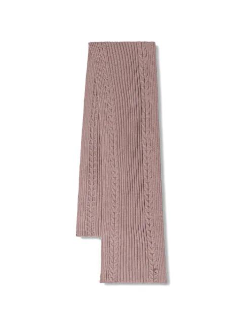 cable-knit ribbed scarf by GUESS USA