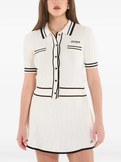 cable-knit tipped sweater by GUESS USA