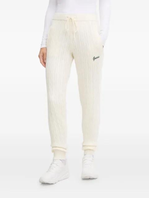 cable-knit track pants by GUESS USA